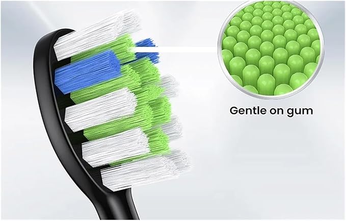 5 Pcs/10 Pcs Replacement Brush Heads Compatible for AquaSonic Black Series Vibe Pro Duo Electric Toothbrush(5 pcs BK)