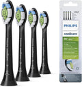 Philips Sonicare W2 Optimal White Replacement Toothbrush Heads 4-Pack Black Standard Sonic Toothbrush Heads Model HX6064/11 with BrushSync Technology – Whiter Teeth in 1 Week