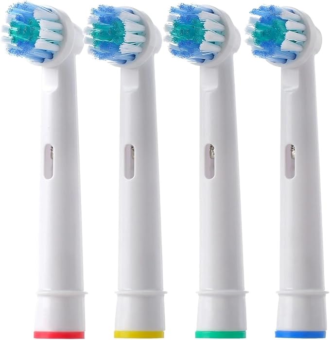 Electric Toothbrush Replacement Brush Heads Compatible For Oral Basic Cleaning -B Toothbrush Nozzle BristlesD100 D25 D30 D32 4739 3709 3744(17A-4Pcs)