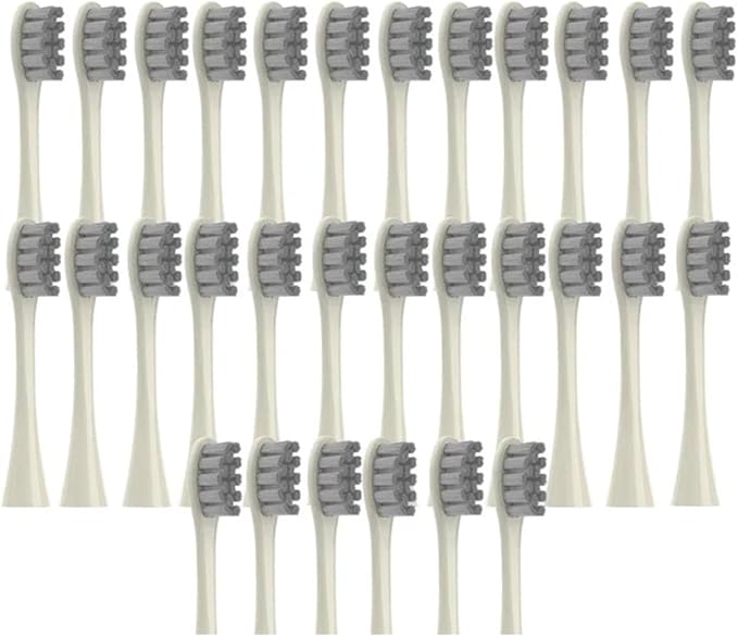 30/50PCS  Compatible for X/X PRO/ Z1/ F1/ One/Air 2 /SE Replacement Head Toothbrush Nozzles Soft(50BeigeGray)