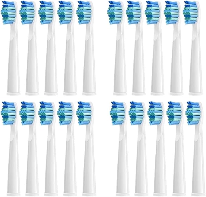 Replacement Electric Toothbrush Head Compatible for Fairywill Refills FW-D1/FW-D3/FW-D7(20 PCS WT)