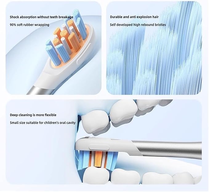 Suitable for Electric Toothbrush Head with Soft Bristles and Interactive Design for Gum Protection(Oclean P3K7 6Pcs)
