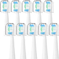 10 PCsCompatible with Oral-B Pulsonic Electric Toothbrush Sound Replacement Heads for On(White)