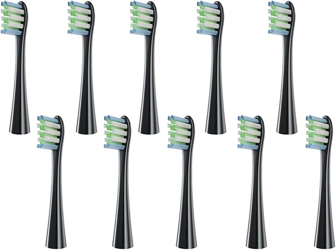 10-40PCS Replacement Brush HeadCompatible for Oclean Electric Toothbrush Soft Bristle X/X PRO/ Z1 Brushes Replaceable Head(10 Black)