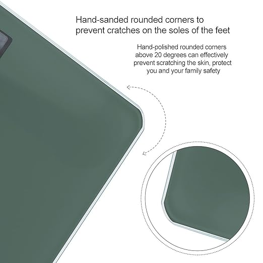 Men's Smart Scale for Body Weight Digital Bathroom Weighing Scale Automatic Switch Energy Saving Scale Green