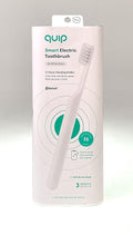 quip Adult Smart Electric Toothbrush - Sonic Toothbrush with Bluetooth &amp Rewards App Travel Cover &amp Mirror Mount Soft Bristles Timer and Plastic Handle - All-White
