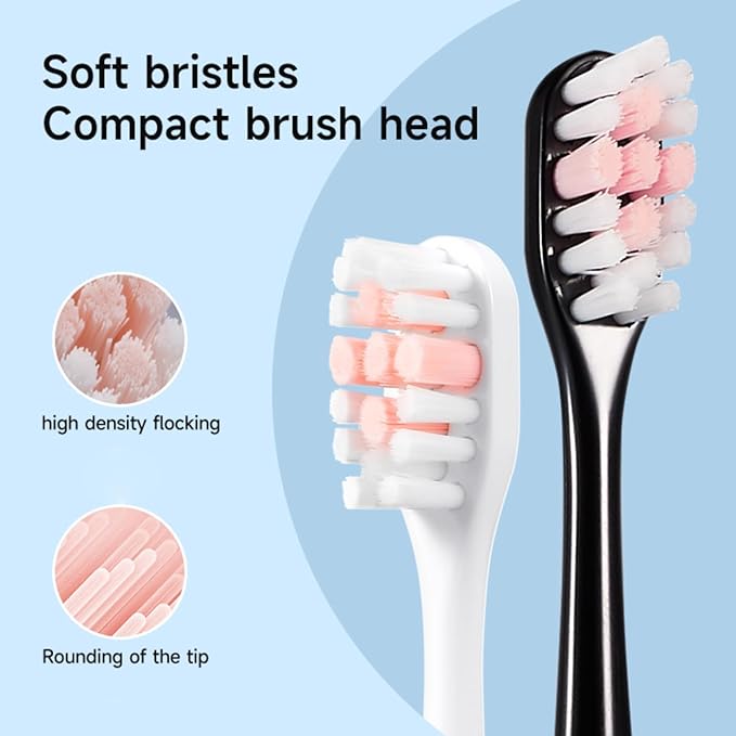V3 Sonic Electric Toothbrush for Adults - Dual Display 5 Cleaning Modes Up to 200 Days Battery on a Single Charge 4 Brush Heads &amp IPX7 Waterproof Design Black
