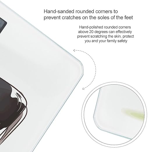 Dairy Cow Scale for Body Weight Accurate Digital Bathroom Scale Toughened Glass High Precision Scales Smart Weight Scales with Large LCD Backlight Display Weighing Machine
