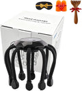 Head Massager Official Anti-Stress Massager for Migraines with 5 Modes &amp 3 Levels Adjustable 360° Cordless Touch Scalp Massager for Stress Relax &amp Sleep Aid (Black 10Heads)
