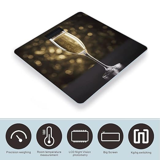 Champagne Weight Scale for Body Weight Digital Bathroom Scale High Capacity Accurate Digital Weighing Scales and Easy-to-Read on Backlit LCD Display Scales