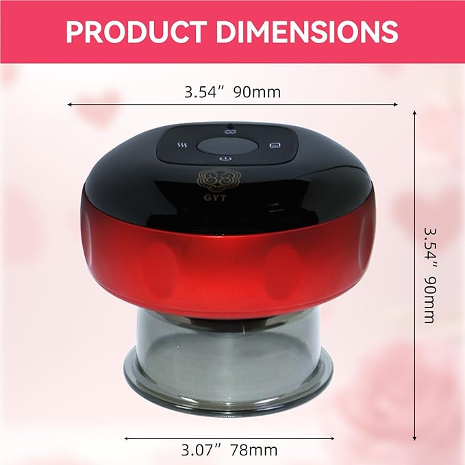 6-in-1 Cupping Set Remote Control Smart Electric Cupping Therapy Massager with Red Light and Heat Portable Suction Cupping Device for Pain Relief Perfect Festival Gifts for Husband&ampMen