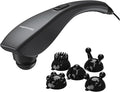 Homedics Deep Tissue Percussion Massager with 3 Speeds 5 Attachments and Long Handle for Hard-to-Reach Areas
