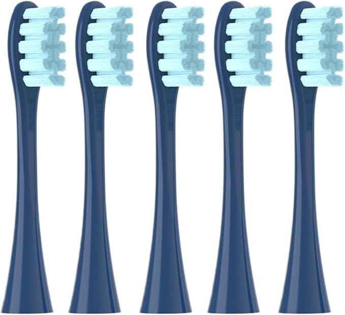 Replacement Brush HeadsCompatible for Oclean X PRO Elite/Flow/F1/One/X/All Series Sonic Electric Toothbrush Dupont Blue Green Soft Bristle(5 Blue)