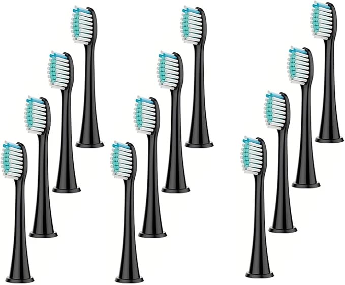 Electric Toothbrush Head Replaceable Sonic SuitableCompatible for Philips Sonicare's Brush(Black 12pc)