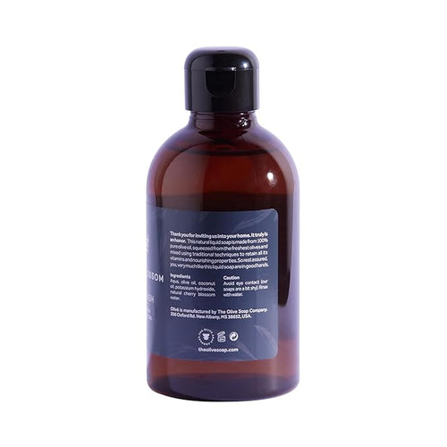 100% Pure Olive Oil Body Wash with Cherry Blossom Scent – Made with Natural Ingredients | Gentle Cleansing &amp Hydrating Shower Gel for Soft Smooth Healthy-Looking Skin | 300ml Bottle