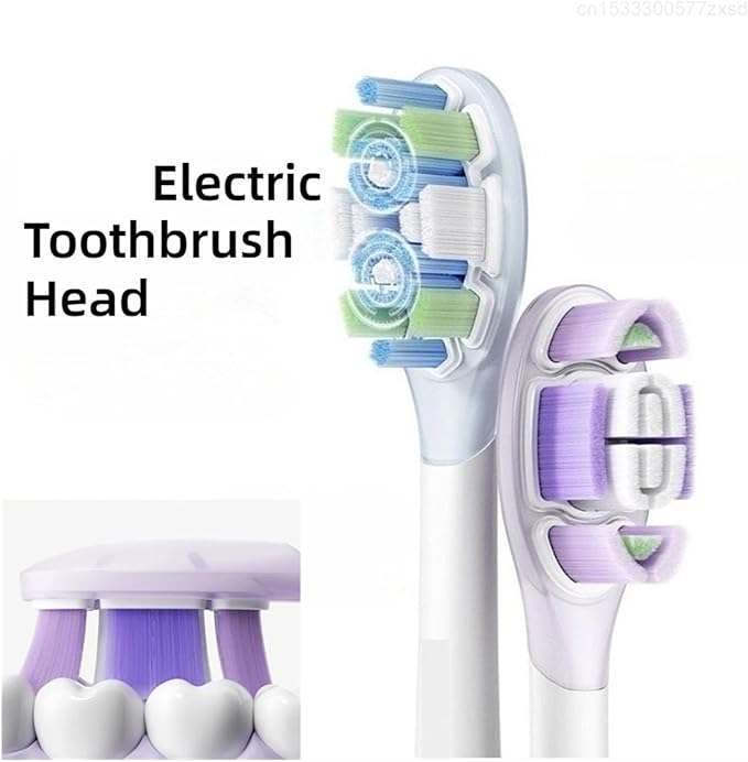 Electric Toothbrush Brush Head Compatible for Sonic Vibration Pro Spare Heads 3PCS(MBS308)