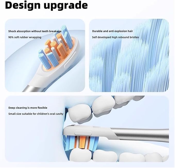 Compatible for Children's Electric Toothbrush Head Soft Bristles Interactive Design Full Effect Cleaning Accessory(Oclean P3K6 6Pcs)
