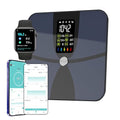 WGGE Smart Body Weight ScaleDigital Smart Bathroom Scale with Mobile App Large LCD Display Screen17 Body Composition Metrics BMI Body Fat Tracking Heart RateBaby Mode400lb/180kg