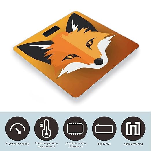 Fox Avatar Bathroom ScaleHighly Accurate Digital Weighing Machine for People Bright LED Display Weight Scale for The Aldult Home Use