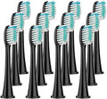 Replacement Toothbrush Heads Compatible for Phili Sonic Care Electric Handles(12pcs Black)