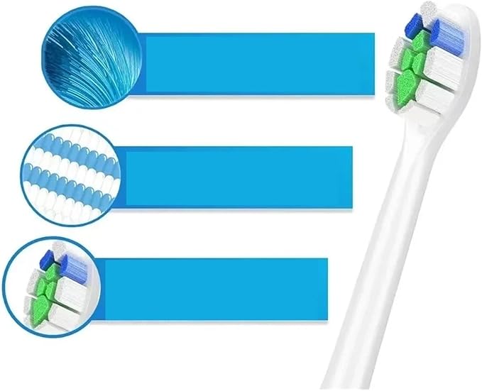 Replacement Brush Heads Compatible for Toothbrush Head HX3 HX6 HX9 Series HX3210 3211 6150 6500 6510 6530 9342 6730(16pcs P1)