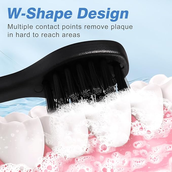6 Pcs Replacement Toothbrush Heads for Curaprox Hydrosonic Electric Toothbrush Adults Black