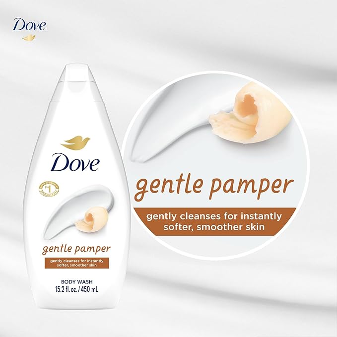 Dove Body Wash Gentle Pamper 3-Pack – Soothing Moisturizing Cleanser for Soft Skin 15.22 Oz Ea