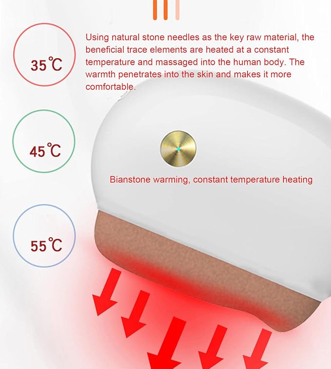 Scraping Board Massager Electric Gua Sha Massager Electric Gua Sha Sculpting Device Heating Scraping for Beauty SalonB