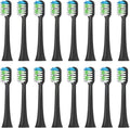Replacement Toothbrush HeadsCompatible for ROAMAN T3/T5/T10/T10S/T20/E7/V5 Electric(16pcs Black)