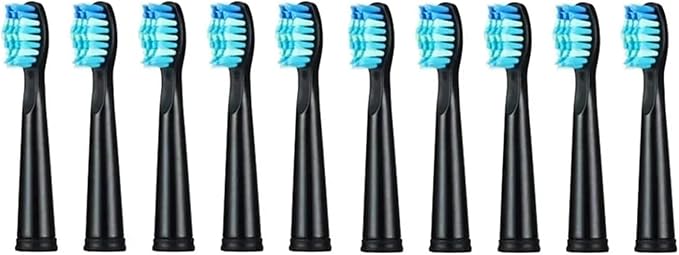 2/5/10Pcs Electric Toothbrush Replacement Heads Compatible WithCompatible for SEAGO/Fairywill SG/FW 910/507/958/515/949/575/551(10pcs Black)