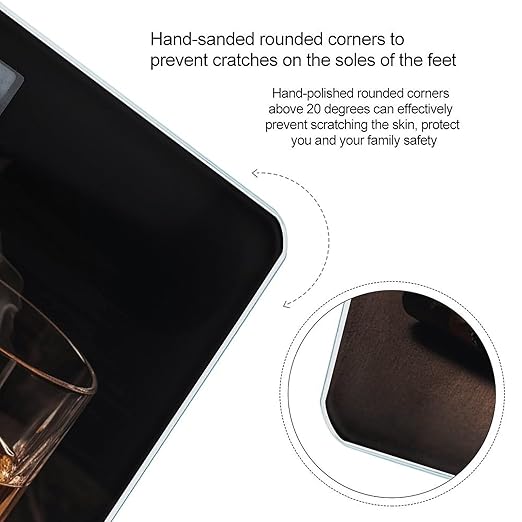 Cigar Whiskey Bathroom Scale Large LCD Backlight Display Digital Scale Rounded Corners Body Scales Automatic Power On/Off Bathroom Scales for Home Bedrooms
