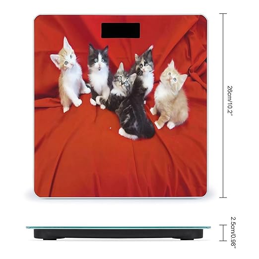Cat Bathroom Scale Weight Scale for Body WeightHighly Accurate Digital Weighing Machine Clear LED Display Digital Bathroom Body Scale 400lb/182kg
