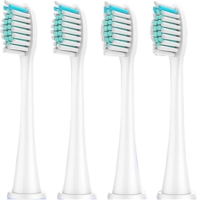 4Pcs Electric Toothbrush Head Replaceable Sonic HeadCompatible for Philips Sonicare's Brush(Black 16pc)