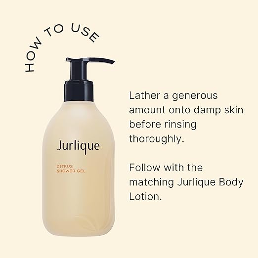 Jurlique Refreshing Citrus Shower Gel | 8.45 Fl Oz / 300ml | Hydrating Body Wash with Lemon Mandarin &amp Tangerine | Gentle Daily Cleanser for All Skin Types | Australian Made Natural-Based Skincar
