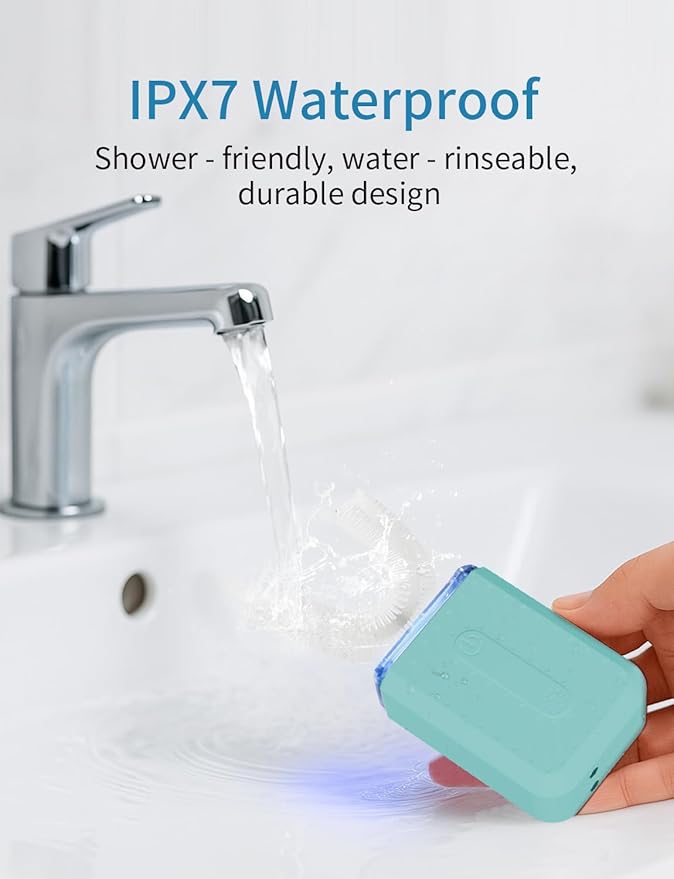 U-Shaped Electric Toothbrush Food-Grade Silicone IPX7 Waterproof Magnetic Contact Charging