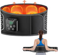 Cordless Hating Pad with Massager Heating Pad for Back Pain Relief Vibration Massage Heated Waist Belt Support Portable Low Back Massager with 5 Heating Levels Gifts for Women Men (Black-air)