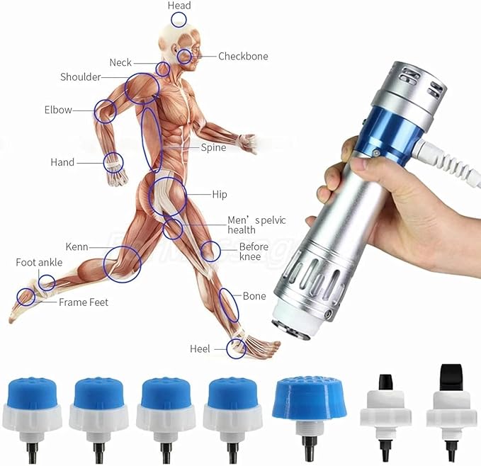 Electric Shockwave Therapy Machine for Joint Muscle Pain Focused Shock Wave Machine with Touchscreen Extracorporeal Shock Wave Device for Relieve Elbow Foot Knee Back Aches Home Use