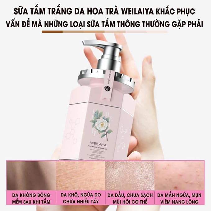 Weilaiya Camellia Collection Niacinamide Shower Gel 450ml