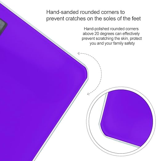 Digital Bathroom Weighing Scale Energy Saving Scale Smart Scale for Body Weight Purple
