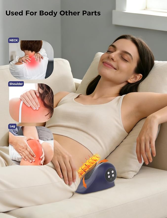 Heated Neck Stretcher for Pain ReliefCervical Traction Device3 Vibration Modes Portable Wireless Neck and Shoulder Relaxer Hump Corrector Pillow for TMJ Pain Relief and Cervical Spine Alignment