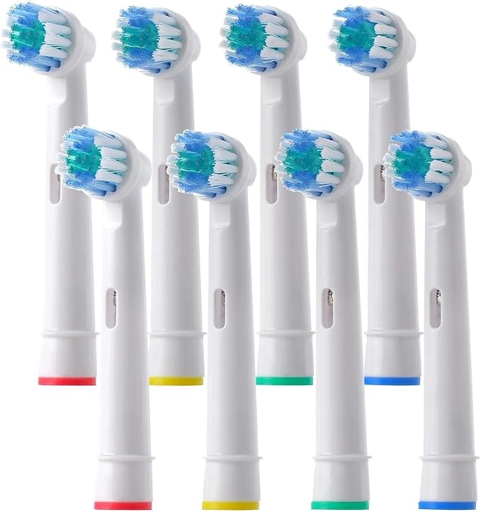 Electric Toothbrush Replacement Brush Heads Compatible For Oral Basic Cleaning -B Toothbrush Nozzle BristlesD100 D25 D30 D32 4739 3709 3744(17A-8Pcs)