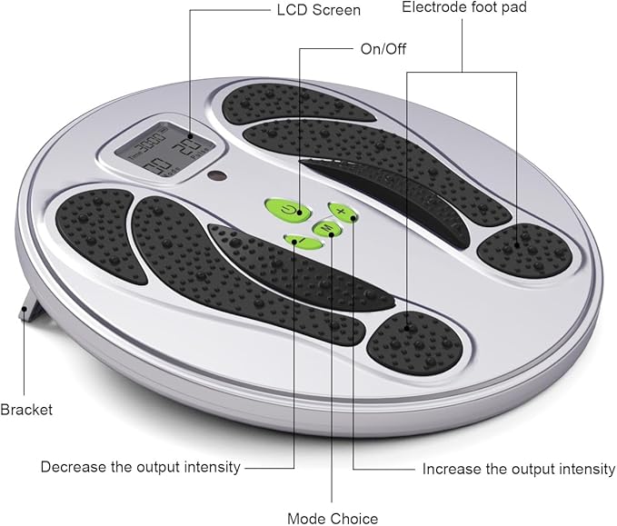 FDA Cleared - EMS Foot Massager for Neuropathy &amp Pain Relief TENS Unit Foot Leg Stimulator for Circulation &amp Muscle Relaxation Electric Feet Massager for Neuropathy Gifts for Family Dad Mun
