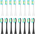 16pcs Replacement Brush Heads Compatible for Oclean Sonic X/Pro/ Z1/ SE F1 One PW01/03/05/07/09 P5 Electric Toothbrush(16 White and Black)