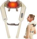 Cordless Neck Massager with Heat Electric Neck Shoulder Massager with Heat Kneading 6-Point for Deep Tissue Pain Relief Rechargeable Battery Brushless Motor