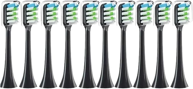 10PCS Toothbrushes Head Compatible for X3/X3U/X5(10 Black)