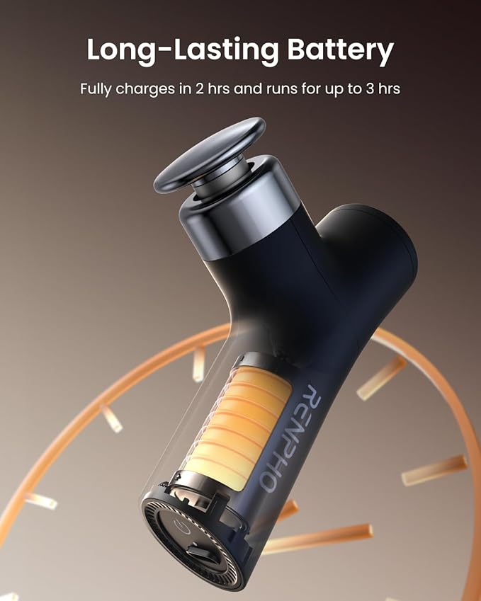 RENPHO Micro One Super Mini Massage Gun for Women Portable Travel Massager for Muscle Relief FSA Approved 4-Speed Percussion Massage Gun for Office Home &amp Daily Comfort HSA