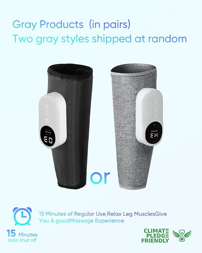 Calf Air Compression Massager for Circulation and Pain Relief Leg Massager with Heat Relieve Fatigue Help for Edema and Varicose Veins Gifts (Calf: Within 22.5 inches)