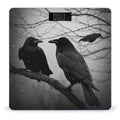 Crow Birds Bathroom Scale Large LCD Backlight Display Digital Scale Rounded Corners Body Scales Automatic Power On/Off Bathroom Scales for Home Bedrooms