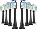 16pcs Electric Toothbrush Compatible for Soocas X3Pro / X3U X5 V1 V2 X1 Brush Whitening Teeth(Balck A)