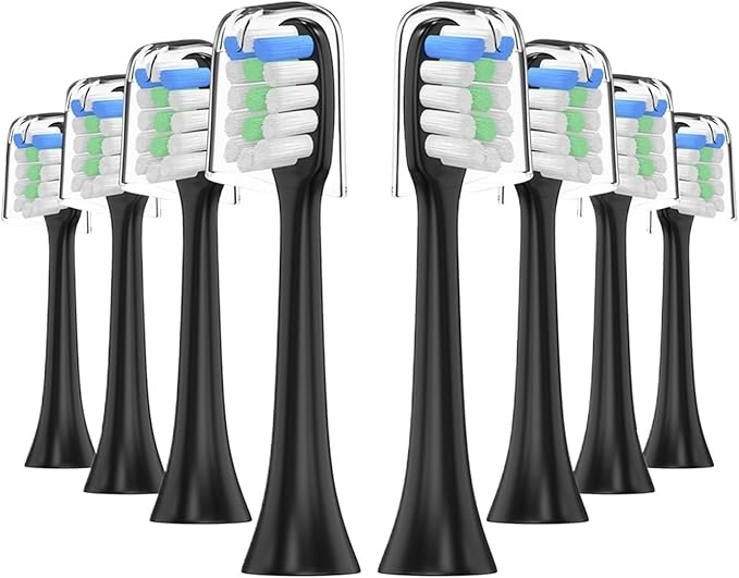 16pcs Electric Toothbrush Compatible for Soocas X3Pro / X3U X5 V1 V2 X1 Brush Whitening Teeth(Balck A)